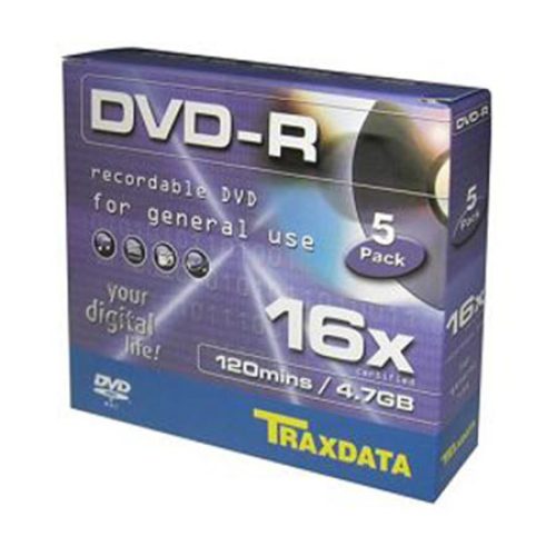 DVD-R TRAXDATA, 4.7GB, 16X, box 5 kom…