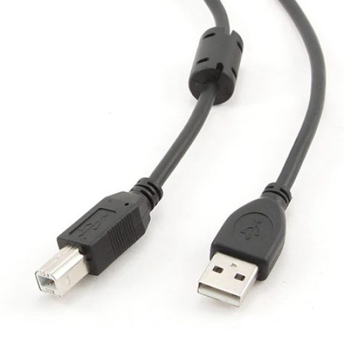 USB 2.0 kabal, CRNI 4,5m, A-B cable ferrite, …