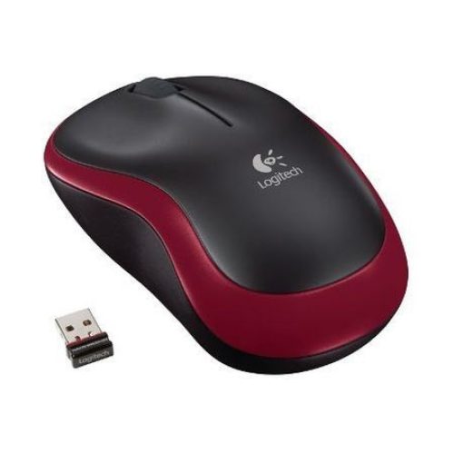 Miš LOGITECH M185, wireless, optical, crveni…