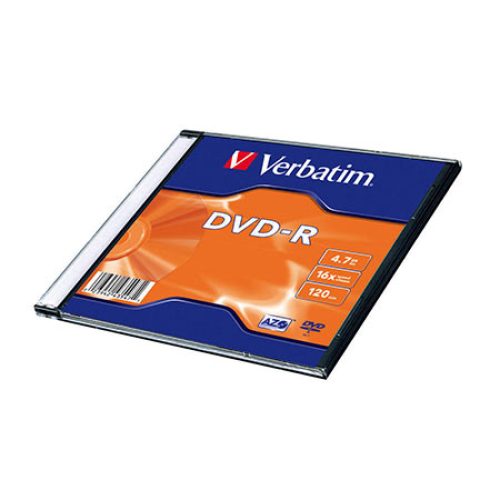 DVD-R, VERBATIM,4,7 GB,16X,MATT SILVER SLIM C…