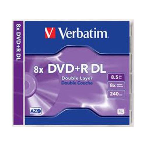 DVD+R DL, VERBATIM,8,5 GB,8X,MATT SILVER JC…