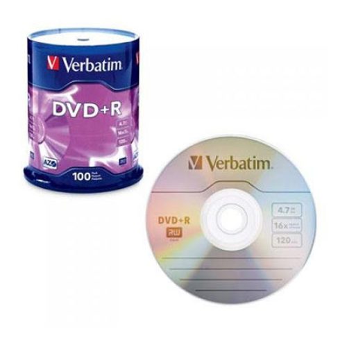 DVD-R, VERBATIM,4,7 GB,16X, spindle 100 kom,M…