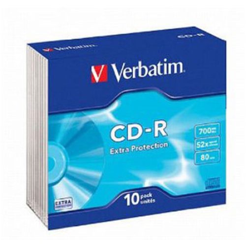 CD-R,VERBATIM, 700 MB,52X,10/1 EXTRA PRO.SLIM…