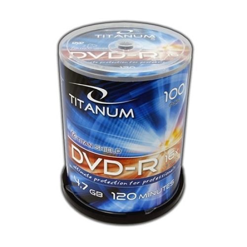 DVD-R TITANUM 4,7 GB X16, CAKE BOX 100 kom, 1…