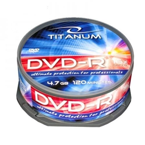 DVD-R TITANUM 4,7 GB X16, CAKE BOX 25 kom, 12…