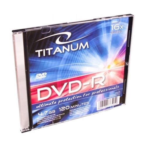 DVD-R TITANUM 4,7 GB X16, Slim Case, 1285…