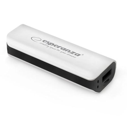 PowerBank ESPERANZA JOULE, 2200mAh, WHITE/BLACK, EMP103WK