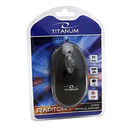 Miš TITANUM 3D RAPTOR, USB, optical, black, …