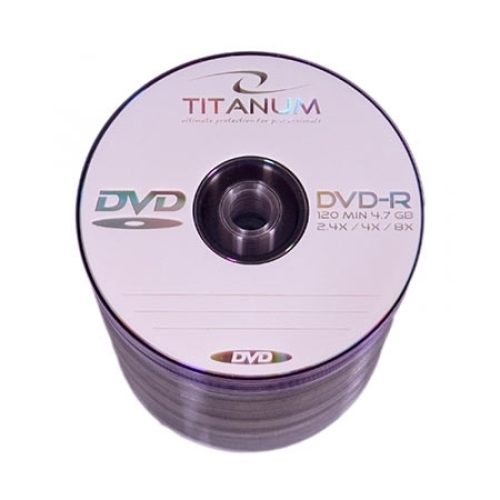 DVD-R TITANUM 4,7 GB X8, spindle 100 kom, 106…