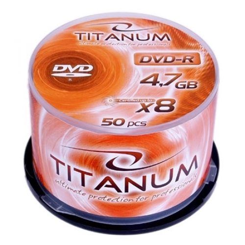 DVD-R TITANUM 4,7 GB X8, CAKE BOX 50 kom, 106…