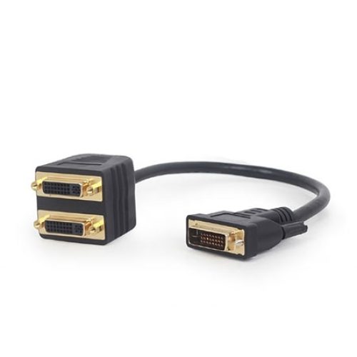 Video splitter DVI DVI-D male to dual DVI fem…