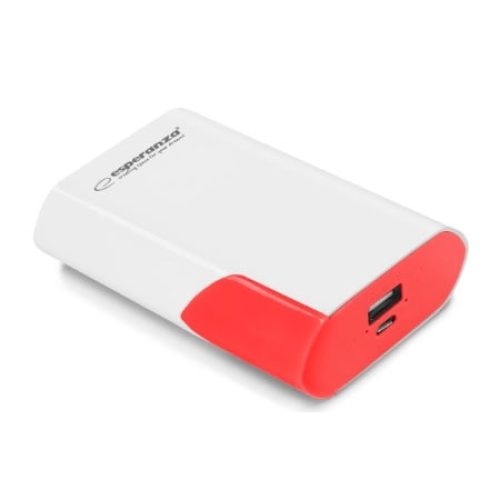 PowerBank ESPERANZA BOSON, 6000mAh, WHITE/RED…