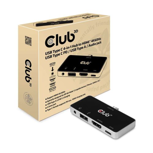 Mini docking station Club 3D USB TYPE C 3.1 G…