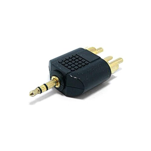 Audio adapter GEMBIRD A-458, 3.5 mm plug to 2…