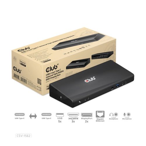 Docking station Club 3D USB3.2 Gen1 Type-C Un…