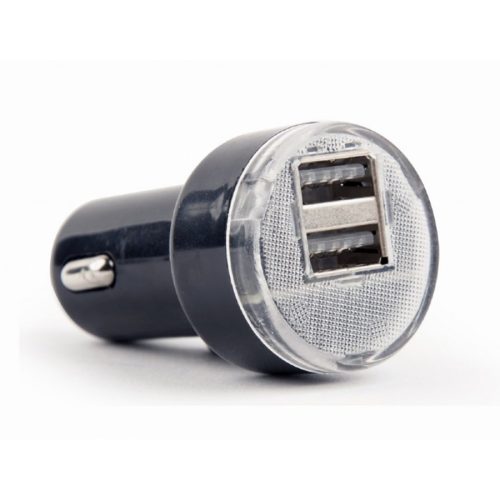 USB punjač za auto GEMBIRD, 2 porta 2,1A, bl…