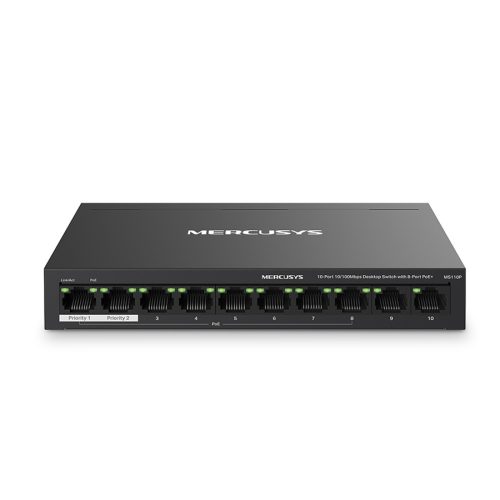 SWITCH MERCUSYS MS110P 10-Port 10/100Mbps Des…