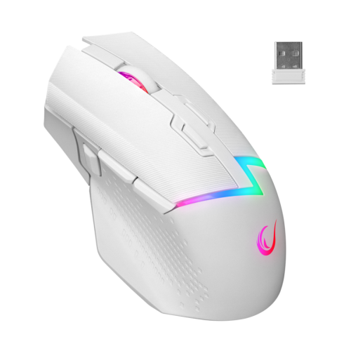 Miš gaming RAMPAGE DROP M3 white, RGB, punji…