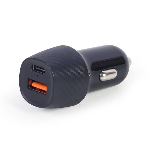 USB punjač za auto GEMBIRD, fast charger 2-p…