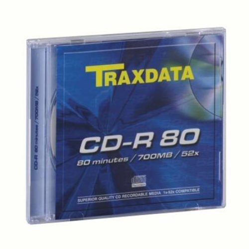 CD-R, TRAXDATA, 80 min, 52X, SLIMBOX…