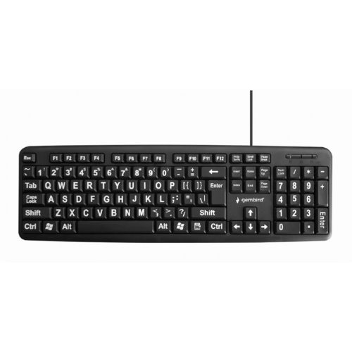 Tastatura GEMBIRD sa  velikim slovima, KB-US-…