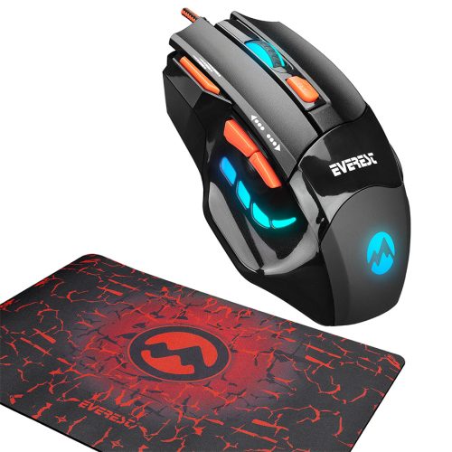 Miš i podloga gaming Everest SGM-X7 USB blac…