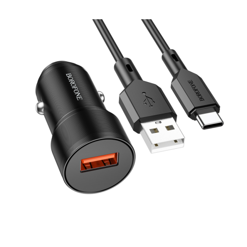 Auto Punjač sa kablom 1m USB to Type-C BOROF…