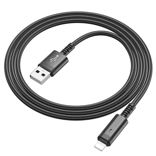 USB kabal BOROFONE BU38 Leader intelligent power-off charging data cable 1,2m, 2,4A iPhone/lightning black