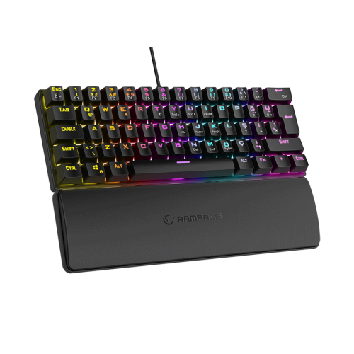 Tastatura gaming RAMPAGE PLOWER K60 Black US …