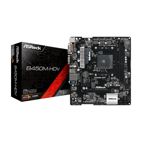 ASROCK MB B450M-HDV R4.0 AMD B450;AM4;2xDDR4 …