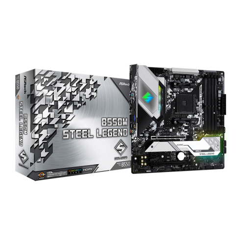 ASROCK MB B550M STEEL LEGEND AMD B550;AM4;4xD…