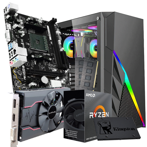 GNC GAMER GTA RYZEN 3 4100 3.8GHz, MB B450MH,…