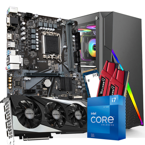 GNC GAMER WALL STREET  i7-12700KF 3.6GHz up to 5.0GHz, Windows 11 PRO OEM, AIO Liquid RAMPAGE ICEBLADE C6 black, MB H610M H DDR4, RTX 3060 Gaming OC 8