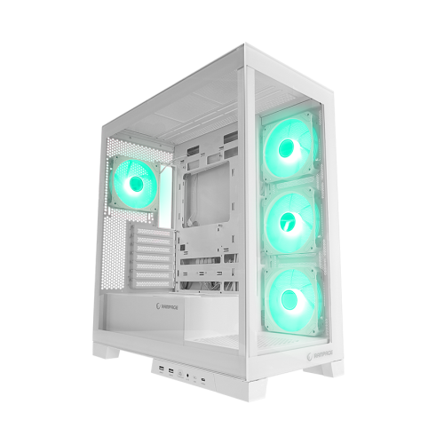 Kucište gaming RAMPAGE HYDRA V2 WHITE Type-C…