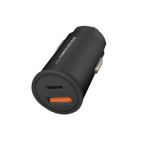 Auto punjač Type-C + USB-A, ESPERANZA  CAR QUICK POWER CHARGER 20W USB-C PD 20W / USB-A QC 3.0 18W, EZC111K