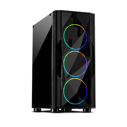 Kuciste Inter-tech Case A-3401 Chevron RGB ga…