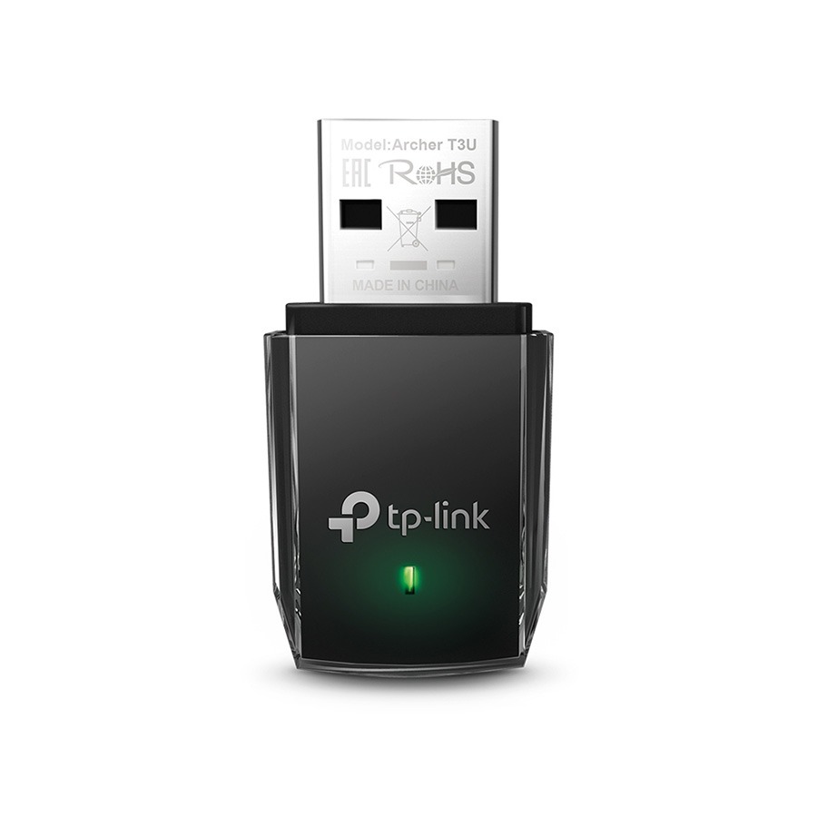 USB WLAN TP-Link Archer T3U AC1300 Mini Wi-Fi MU-MIMO USB Adapter,Mini Size, 867Mbps at 5GHz + 400Mbps at 2.4GHz, USB 3.0