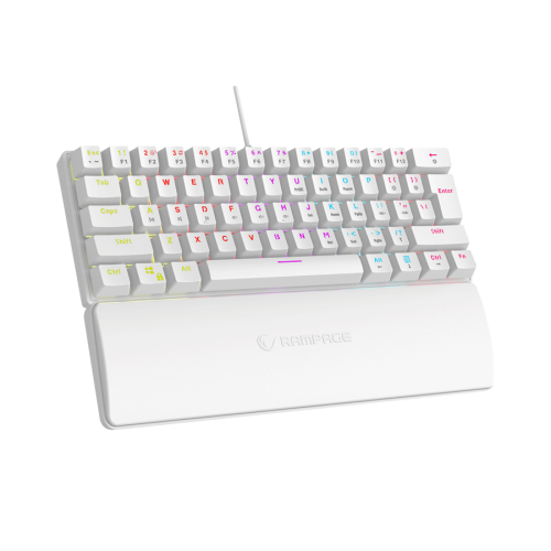 Tastatura gaming RAMPAGE PLOWER K60 White US …