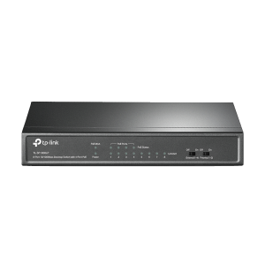 SWITCH TP Link TL-SF1008LP 8-portni 10/100Mbps neupravljani prekidač sa 4-porta PoE, metalno kućište, montaža na desktop, PoE budžet 41W.