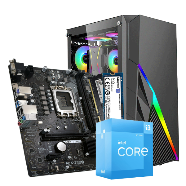 GNC PERFECT Win 11 PRO, Microsoft Office Pro Plus i3-12100 3.3GHz, H610 RAM 8GB DDR4 500GB NV2 NVM, IG-MAX 2Y