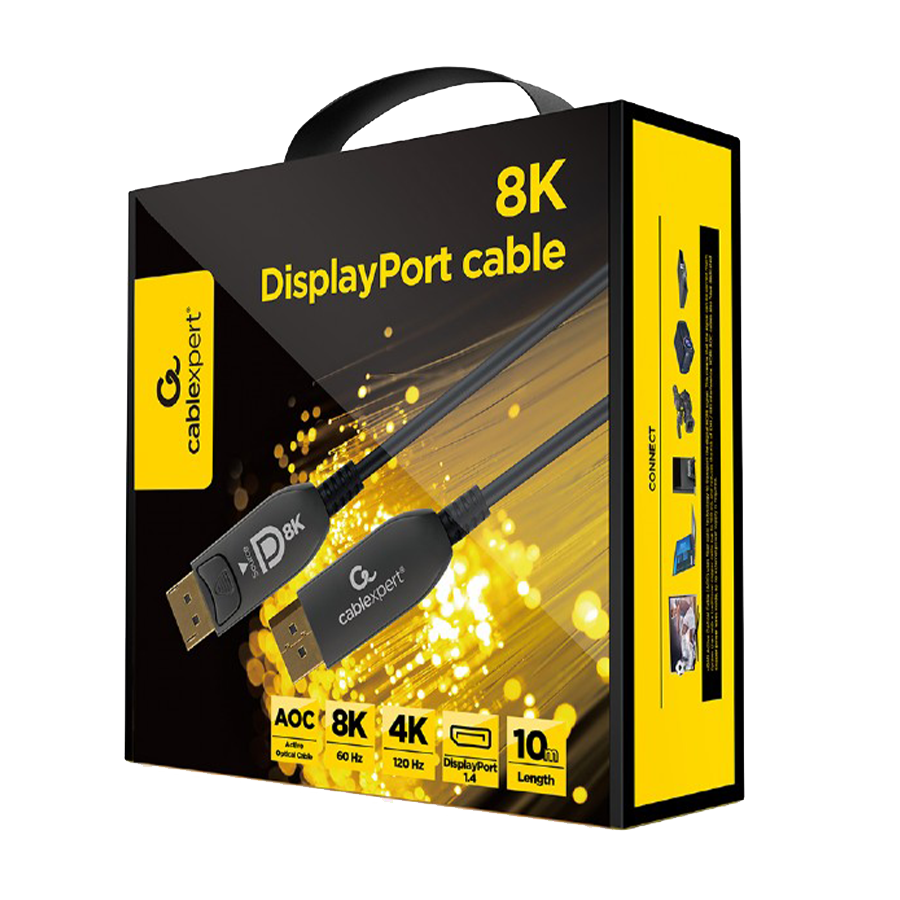DisplayPort kabal 10m GEMBIRD, muški DisplayPort na muški DisplayPort Active Optical (AOC) 8K AOC Premium Series, CC-DP8K-AOC-10M - Image 2
