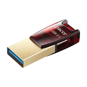 USB memory stick APACER FD 64GB Type-C/TypeA 3.2 OTG AH180 Red AP64GAH180R-1