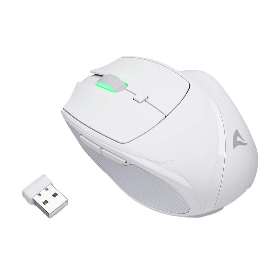 Miš SHARKOON OfficePal M25W White, wireless/wire dual mode - Image 2