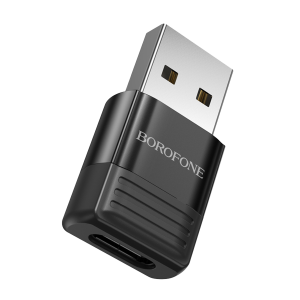 USB adapter BOROFONE BV18 USB male to Type-C female USB2.0 adapter black