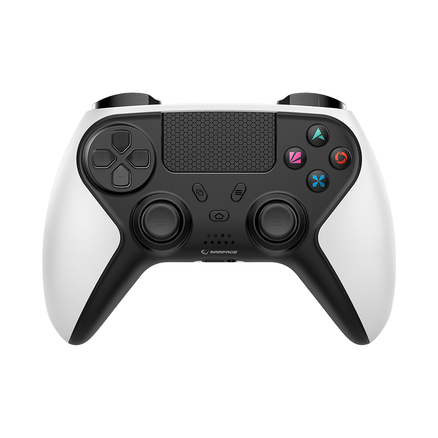 Game Pad gaming RAMPAGE Snopy Tactic White Bluetooth Dual Vibration PS4 Gamepad Joypad, 40929