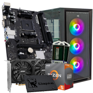 GNC GAMER SUPER NATURALE II Ryzen 5 3600 4.2GHz, MB B550, RAM 16GB DDR4 3200MHZ, SSD 480GB, GTX 3050 6GB, no OS, 2y