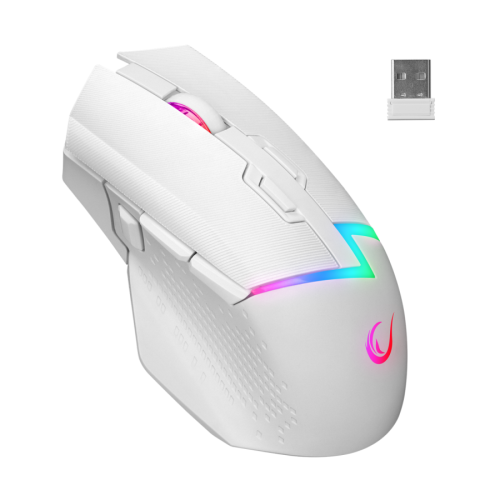 Miš gaming RAMPAGE DROP M3, white, RGB, wire…