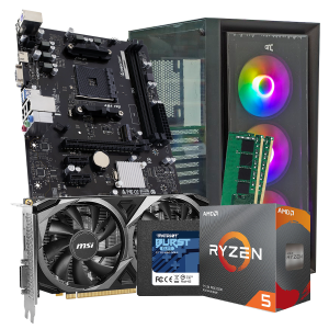 GNC GAMER SUPER NATURALE III Ryzen 5 3600 4.2GHz, MB B550, RAM 16GB DDR4 3200MHZ, SSD 480GB, GTX 3050 8GB, no OS, 2y