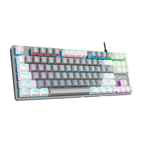 Tastatura gaming RAMPAGE Snug K14 Gray/White …