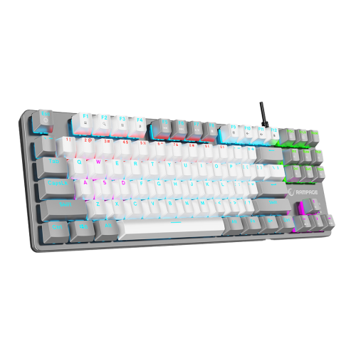 Tastatura gaming RAMPAGE SNUG K14 White/Gray …